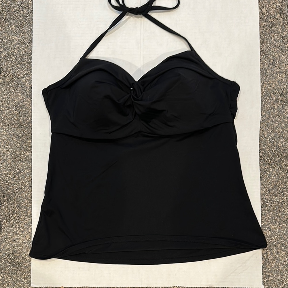 Athleta Black Halter Swim Top